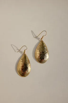 0063_VINTAGE BIG DROP GOLD EARRINGS