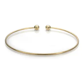 14K Yellow Gold Torque Bangle