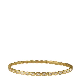 18K Gold Marquise Diamond Bangle