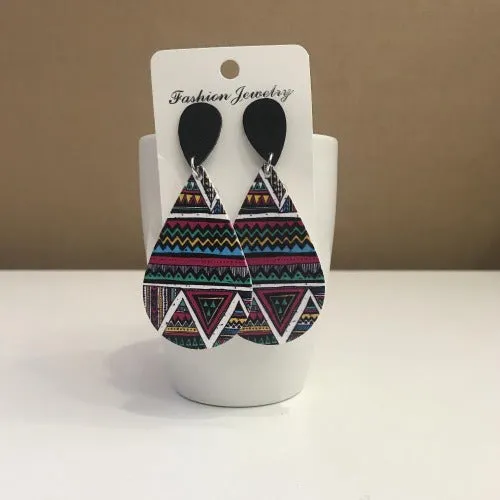 Afro wood Earrings