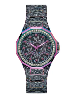 Black Iridescent Misfit Glitz Watch