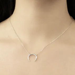 Crescent Necklace - Silver