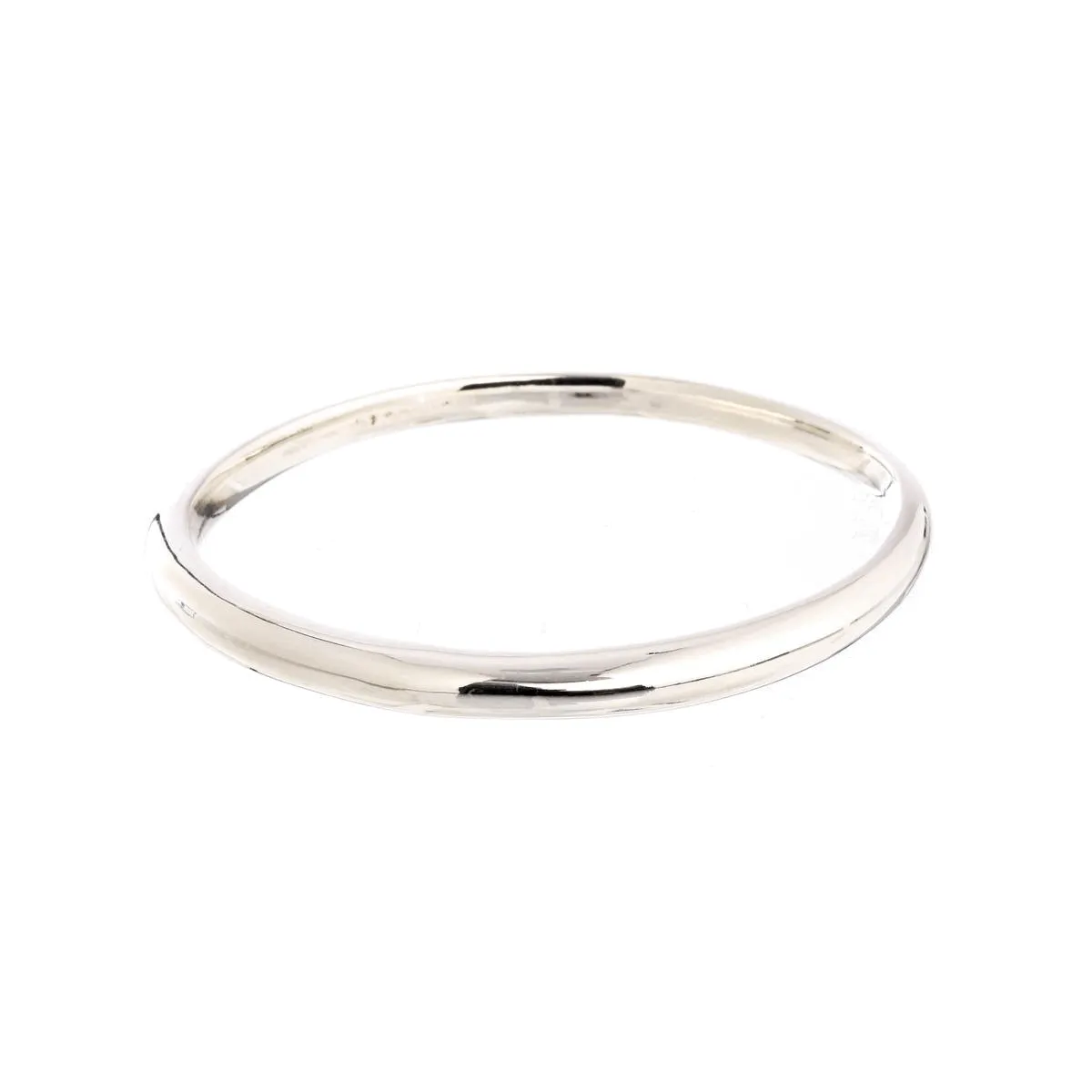 Eclipse Silver Oval Bangle