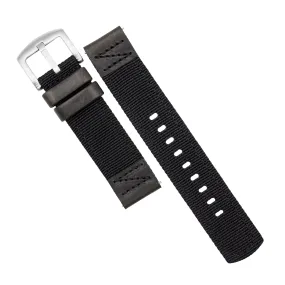 Field Canvas Watch Strap in Black