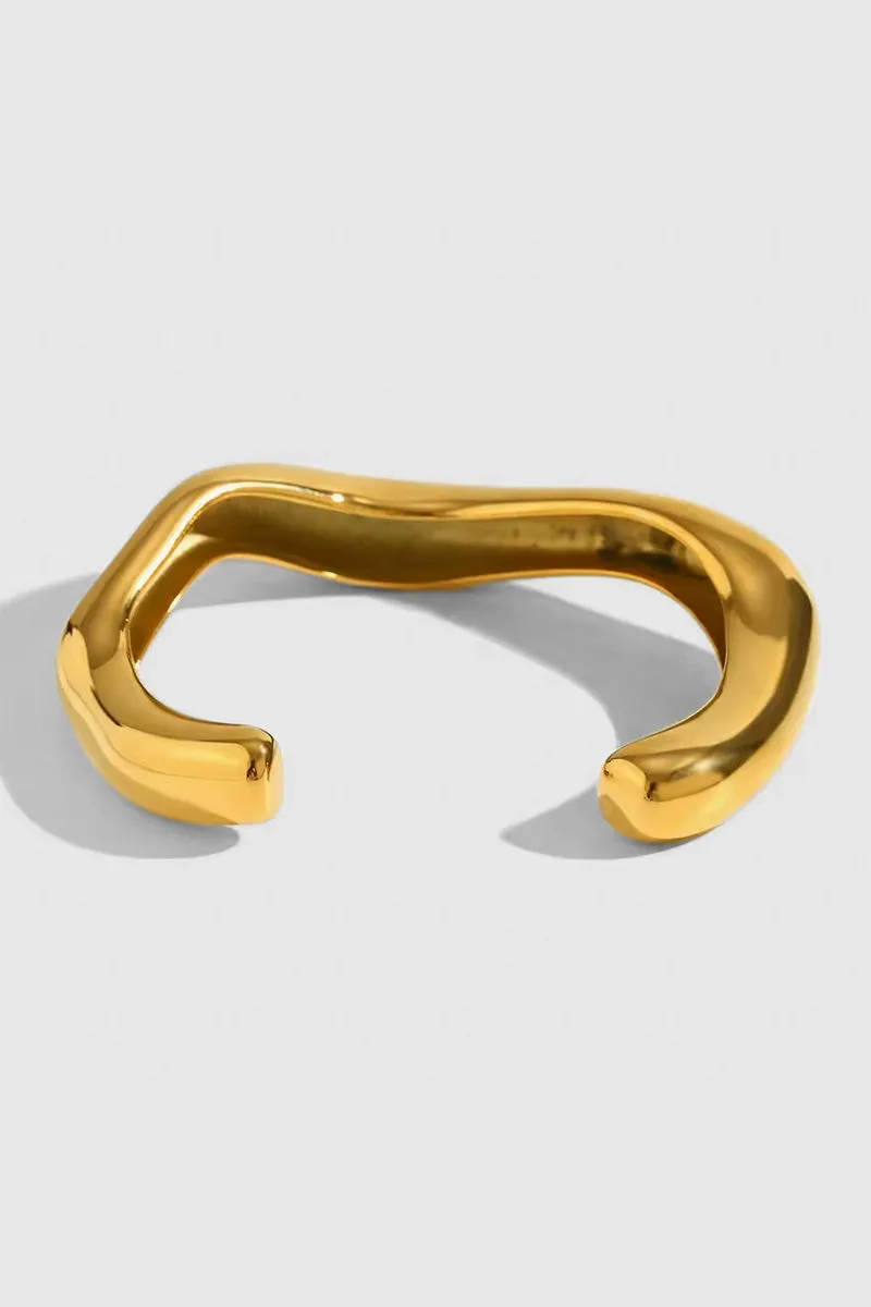 Gold Plated Wave Bangle