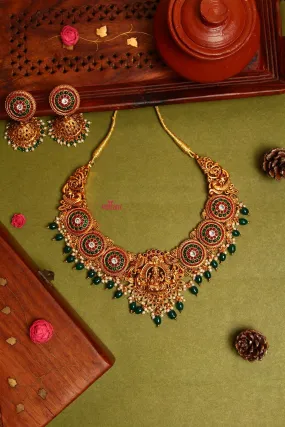 Grand Bridal Multistone Choker with Jhumka