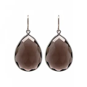 Large Smokey Quartz Drop Earrings