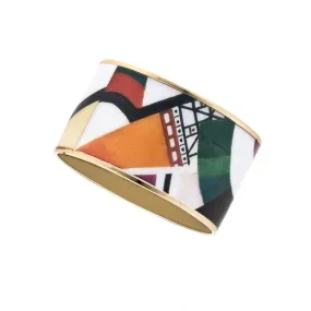 MAYA Geometric Orange Cone Bangle Bracelet 1"