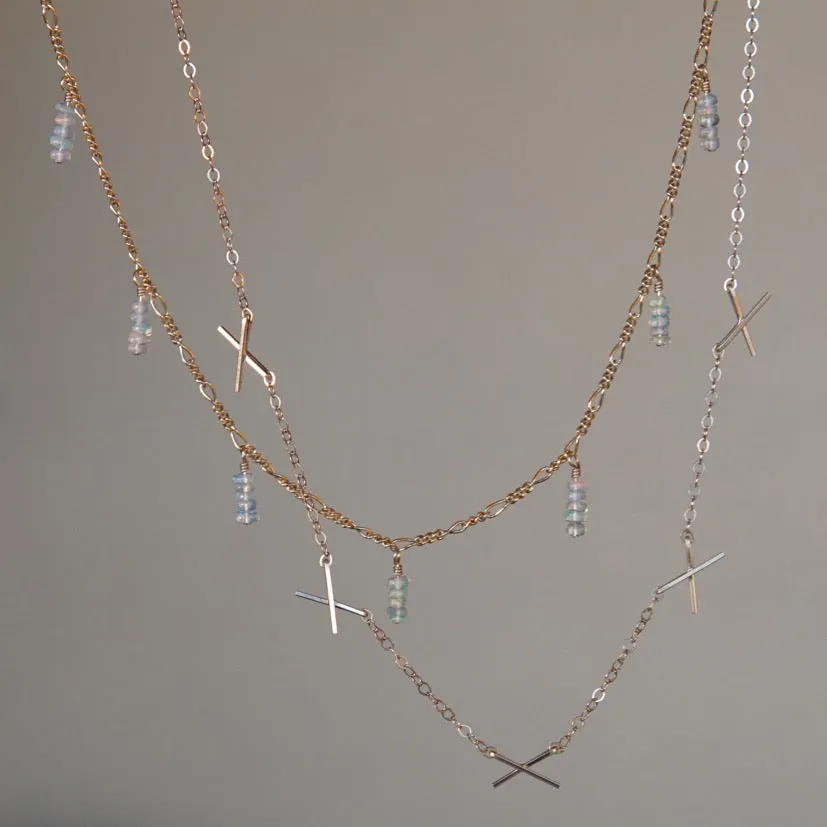 Opal Station Necklace