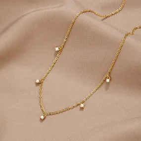 Pearl Drop 18K Gold Necklace