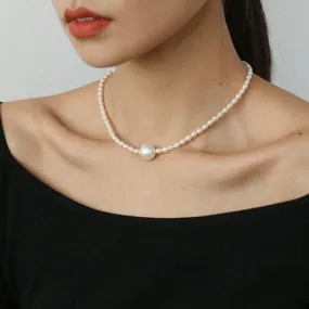 Single Drop Baroque Pearl Necklace