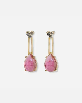 Skull / Tourmaline   Black Diamond Drop Earrings