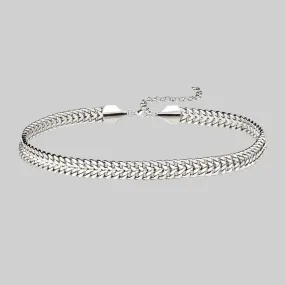 SOLACE. Wide Curb Chain Choker - Silver