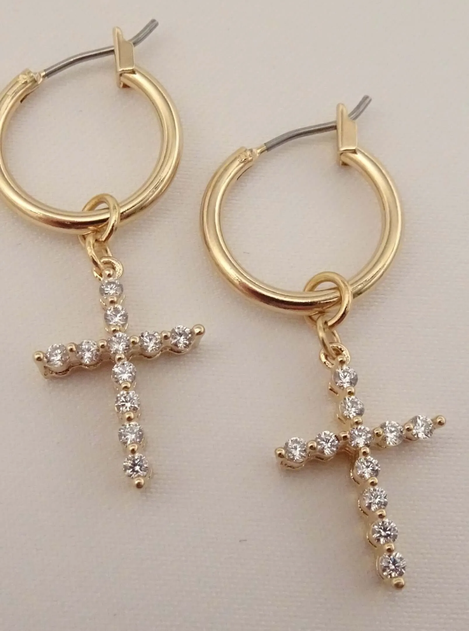 The Drop Cross Earrings