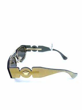 VERSACE Gold Mirrored Logo Sunglasses