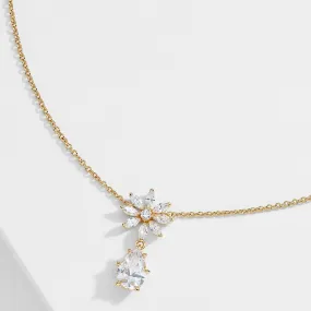 WILDFLOWER DAISY CZ DROP NECKLACE